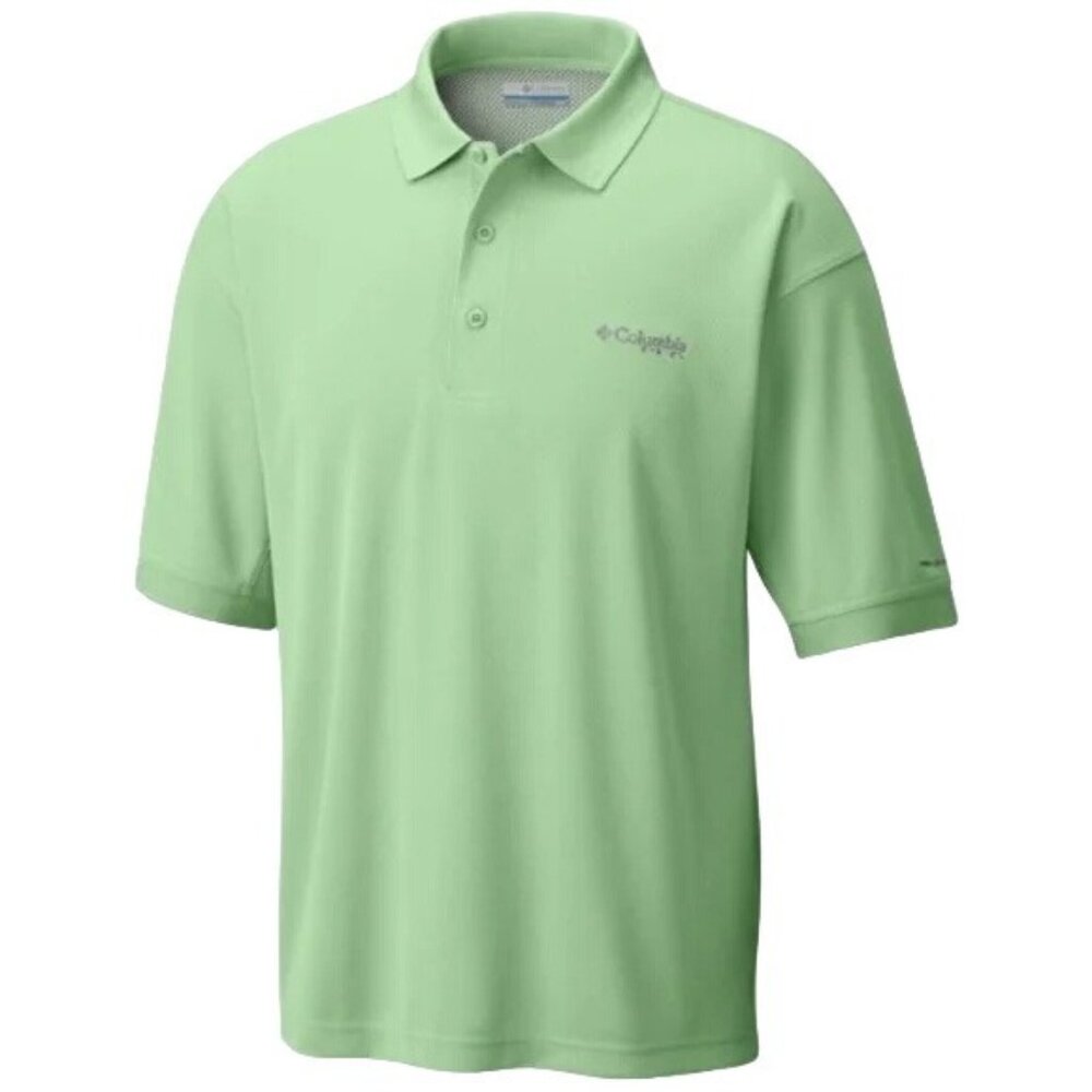 Columbia Green Men's Polo T-Shirt size L Cotton